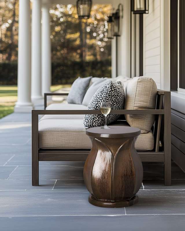 Lotus Indoor/Outdoor Garden Stool, 18"